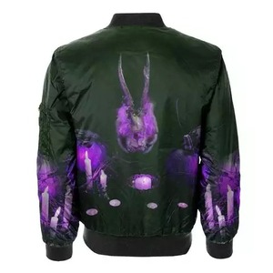 Veste d'université d'hiver personnalisable OEM en laine Conception graphique 3D Bomber en satin Style sportif Hip Hop Saveur Sublimation à capuche - Product Image 4