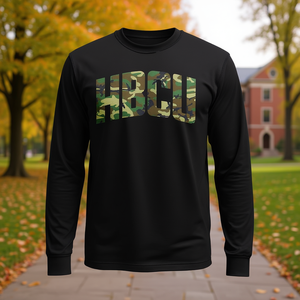 Maglietta a maniche lunghe mimetica HBCU Black History, maglietta promozionale HBCU - Product Image 3