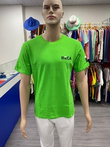 Men's Knitted 100% Cotton T-shirt with Printed Solid Color Can <b>Be</b> Customized Print Eco-Friendly Promotional Gifts - Product Image 3