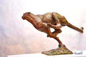 Cast bronzo statua di tigre animale scultura ornamento per la decorazione della casa in metallo artigianato prodotto - Product Image 5