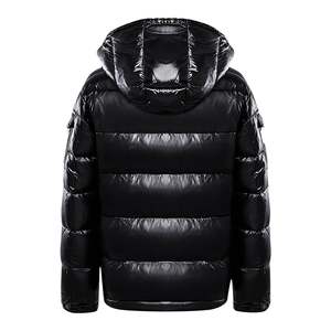 Chaleco acolchado de invierno con logotipo personalizado unisex, chaqueta de burbuja cálida gruesa de gran tamaño, ropa de calle con capucha y cremallera, patrón de ropa larga para hombre - Product Image 2