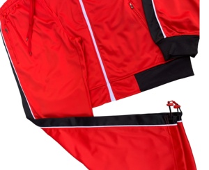 Survêtements en molleton de polyester pour hommes rayures latérales style d'hiver costumes de jogging coupe ajustée vêtements de gymnastique actifs survêtements de sport de football - Product Image 6