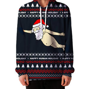 2025 New Arrival Unisex Plus Size Polyester Men <b>Hoodies</b> Oversized 3D <b>Christmas</b> Logo Sublimation Print XS Hooded Pocket Designs - Product Image 3