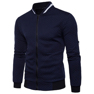 Veste de survêtement personnalisée vierge en vente en gros Fabricant de sweatshirts Veste à fermeture éclair en jacquard en polyester automne hiver pour hommes - Product Image 4