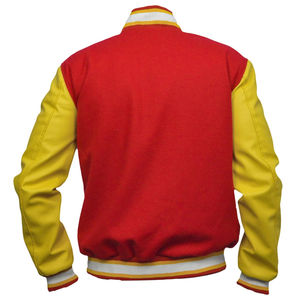 Vente en gros 2025 veste d'université vierge fabricants de laine personnalisée vente en gros veste Letterman de baseball à manches en cuir à vendre - Product Image 6