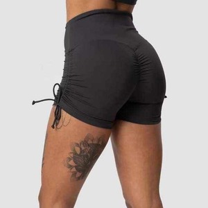 Vente en gros logo personnalisé plaine dames sexy shorts de yoga pour femmes taille haute shorts d'entraînement gym fitness shorts de course respirant - Product Image 4