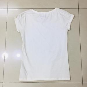 Women's 100% <b>Combed</b> Cotton O-Neck T-Shirt 160 Gsm Lightweight Oversized Luxury Casual Style Custom Logo Sequined Teenagers - Product Image 6