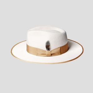 Chapeau en feutre de mouton britannique unisexe, directement de l'usine, en pure laine, accessoire de mode pour adultes, extérieur, nœuds, sangle, style élégant et distinctif - Product Image 3