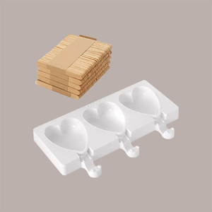 Molde de Silicona para Helados en Forma de Corazón Mini 67x55x18 mm GEL03M - Product Image 2