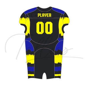 Uniforme de Fútbol Americano de Alta Calidad de 16 Paneles con Mangas Cortas, Diseño Impreso, Logotipo Personalizado, Material 100% Poliéster - Product Image 2