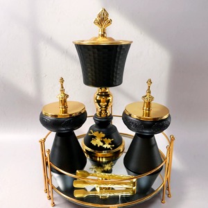 Quemador de incienso de metal portátil de Oriente Medio árabe de último diseño Quemador de incienso Bakhoor de India - Product Image 1