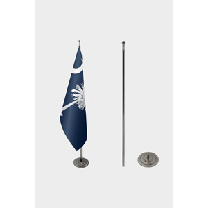 Drapeau d'intérieur officiel de la Caroline du Sud, personnalisé en nylon, coton, polyester, vinyle, drapeau de plage, drapeau de voiture, mât de drapeau en aluminium, impression numérique - Product Image 2