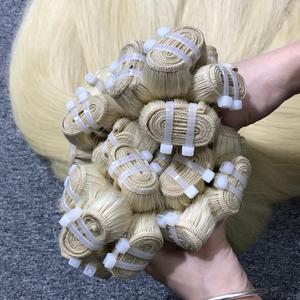 Vente chaude 2024 Brun Foncé Naturel Droite Vierge Vietnamien Cheveux Bundle avec Jerry Curl Style 150% Densité pour les Femmes - Product Image 5