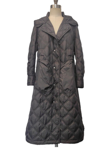 Chaqueta Acolchada Larga con Capucha Estilo Vintage para Mujer, Chaqueta Cortavientos Ligera con Relleno de Burbujas, Abrigo Cálido de Moda - Product Image 3