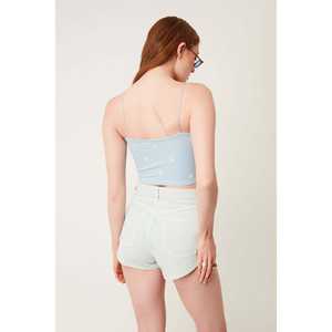 Blusa Casual con Estampado Floral y Tirantes con Logotipo Frontal - Product Image 3