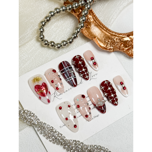 Crimson Love Heirloom – Faux ongles à presser élégants pour femmes - Product Image 1