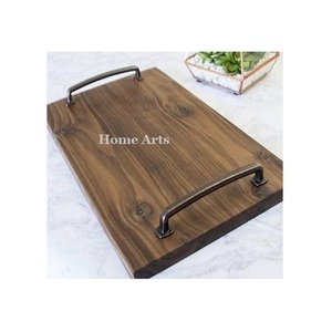 Bandeja para Servir Alimentos de Último Diseño, Calidad Premium, Madera, Cuero, Hierro, Bandeja para Frutas y Postres, Tamaño Personalizado para Proveedores Mayoristas, Deluxe - Product Image 4