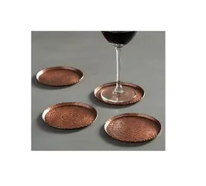 Sous-verre martelé en laiton personnalisé, utilisation de cuisine pour taille personnalisée, prix bon marché avec utilisation à la main - Product Image 1