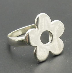 Anillo de moda de Plata de Ley 925 antiguo para mujer diseño de flores grandes joyería de plata personalizada de moda por fabricante - Product Image 1