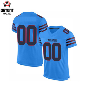 Maillot de football américain sur mesure en gros, haute qualité, 100 % polyester, respirant, séchage rapide, impression par sublimation, service OEM - Product Image 1