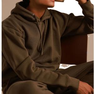 Sweat à capuche en coton uni surdimensionné de haute qualité pour hommes sweats à capuche personnalisés vêtements à manches longues populaires pour hommes - Product Image 4