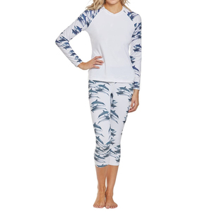 Maillot de bain rashguard léger, respirant, confortable et à séchage rapide pour femme, avec logo personnalisé et motif uni, pour MMA, manches longues - Product Image 5