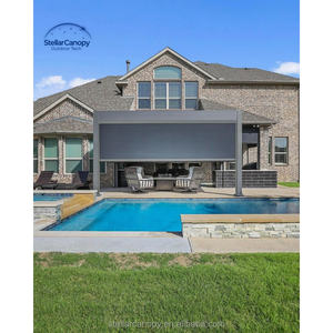 Tente de <span class=keywords><strong>pavillon</strong></span> de jardin moderne en aluminium Volets électriques étanches Gazebo de jardin sur le toit - Product Image 2