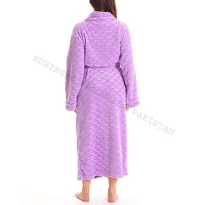 Bata de baño de terciopelo de calidad personalizada de último diseño Material de lana Premium bata de baño caliente - Product Image 6