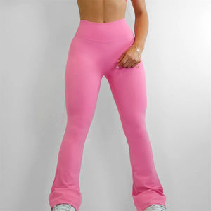 Wholesale Custom <b>Women</b> Bell Bottom High Waist <b>Lounge</b> Flare Yoga Leggings - Product Image 3