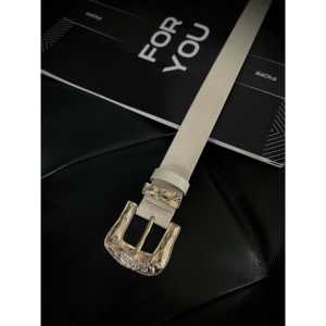 Ceinture décontractée pour femme Fiori avec boucle en alliage doré et pont doré - Product Image 3