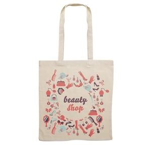 Sacs fourre-tout en toile de coton écologiques de couleur naturelle personnalisés, logo imprimé sur mesure, style signature, mode vintage, fleurs - Product Image 2