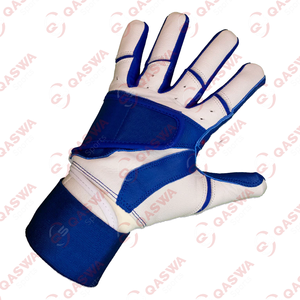 Gants de baseball à manchette longue de couleur bleu foncé et blanc de qualité supérieure Gants de frappe de baseball de qualité supérieure sur mesure - Product Image 1