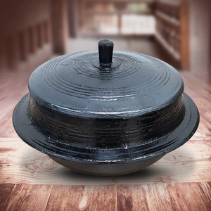 Ngoài Trời Bbq gang nhỏ Vạc nồi với không dính Nắp chảo vỉ nướng <span class=keywords><strong>PAN</strong></span> cho hầm kim loại ẩm thực đồ dùng - Product Image 4