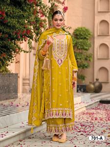 Exclusivo Traje Salwar Estilo Anarkali Tradicional para Mujer, Fusión India-Pakistaní, para Fiestas, a Precio Accesible, HENIXA CREATION, Corte Ajustado - Product Image 2