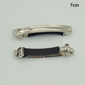 5Cm 6Cm 7Cm 8Cm 10Cm Gekrulde Randen Drie Delen Metalen Franse Haarspeldjes Met Rubberen Buis Clip Frankrijk Snap Metalen Haarspeldjes - Product Image 5