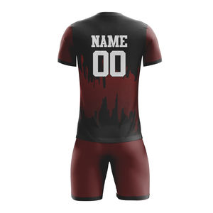 Ensemble de maillot de football en polyester 100% sublimé, manches courtes, maillot et short unisexe - Product Image 2