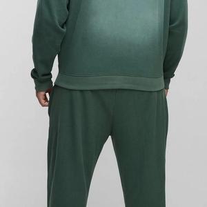 Ensemble sweat-shirt et pantalon droit unisexe avec logo personnalisé, sweat-shirt en coton lourd personnalisé, coupe ample et décontractée, survêtement pour homme - Product Image 2