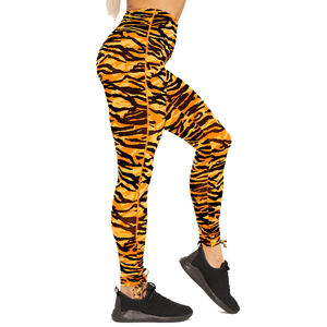 กางเกงโยคะมีกระเป๋าเอวสูงสำหรับผู้หญิงเลกกิ้งฟิตเนสใหม่มีกระเป๋าด้านข้างพิมพ์ซับลิเมตผ้าถัก - Product Image 6