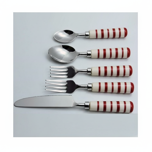 Juego de Cubiertos de Acero Inoxidable y Resina con Mango de Resina de Lujo Ecológico y Estilo Único para Restaurantes de Hotel - Product Image 4