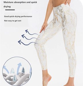 Women's Yoga Running Pants Soft Breathable Anti-Bacterial Compression High Waisted Workout <b>Tummy</b> <b>Control</b> Yoga Tights Leggings - Product Image 5