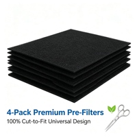 Personnalisation sur mesure OEM/ODM – Meilleur pré-filtre à charbon actif Walson pour purificateur d'air, contrôle des odeurs, 4 feuilles de rechange