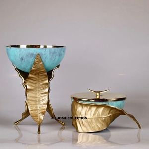 Quemador de incienso y cuenco decorativos de Latón chapado en plata muy bien diseñados - Product Image 2