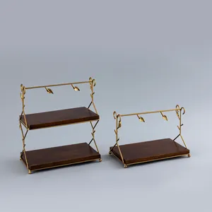 Set of 2 <b>Cake</b> Stands With 2 Tier and 1 Tier Model Manufacturer Wholesaler Premium Home & Decoration Factory - Product Image 2