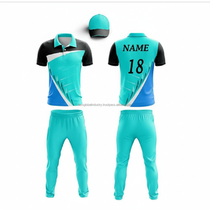 Conjunto de Uniforme de Cricket con Estampado Digital Personalizado, Unisex, Jersey de Spandex/Algodón, Pantalón Corto, Ligero, Transpirable, de Secado Rápido - Product Image 1
