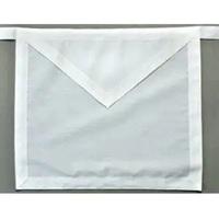 Factory Wholesale Customized Plain Leather Lambskin Lightweight Square Shape Freemason Masonic <b>White</b> Receptionist <b>Aprons</b> - Product Image 5