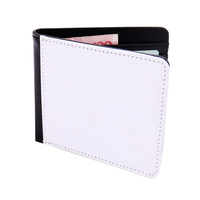 Portefeuille vierge en cuir PU double face de haute qualité pour sublimation, portefeuilles pour femmes, hommes et enfants