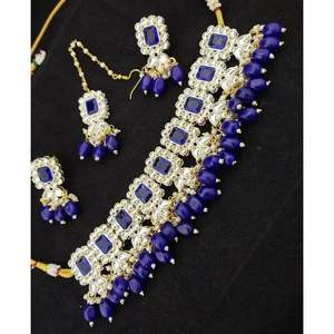 Elegante Kundan Gargantilla Collar Set Producto de joyería fina - Product Image 2