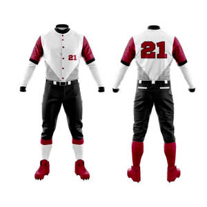 Venta al por mayor de calidad superior personalizado sublimación transpirable botón Jerseys Softball conjunto uniforme personalizado béisbol Jerseys para adultos - Product Image 6