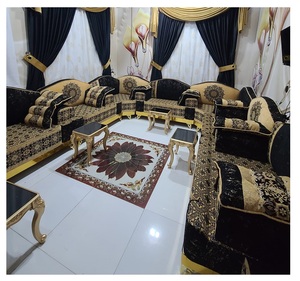 Sofá estilo Majlis árabe, diseño clásico, elegante conjunto para sala de estar, asientos de esquina de lujo, diseño que ahorra espacio - Product Image 1