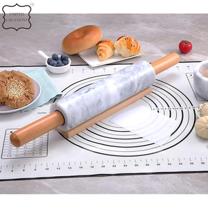 ไม้นวดแป้งหินอ่อนมีด้ามจับทำเค้กหินอ่อนสีขาว - Product Image 4